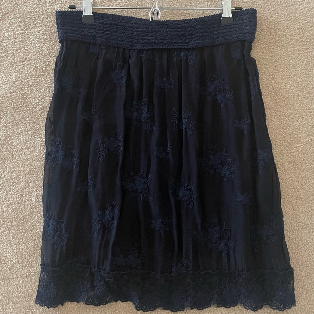 Silk a-line skirt, NWT